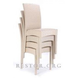 Плетёный стул Restor Галант Ш (штабилироуемый), техноротанг, искусственный ротанг, всесезонная мебель, для ресторана, кафе, бара, паба....